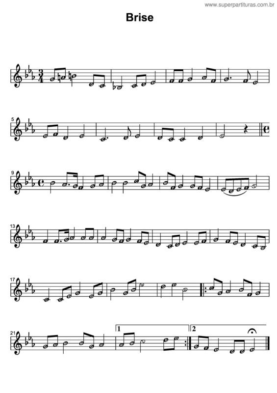 Partitura da música Brise v.2