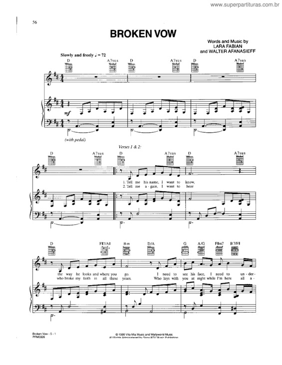 Partitura da música Broken Now