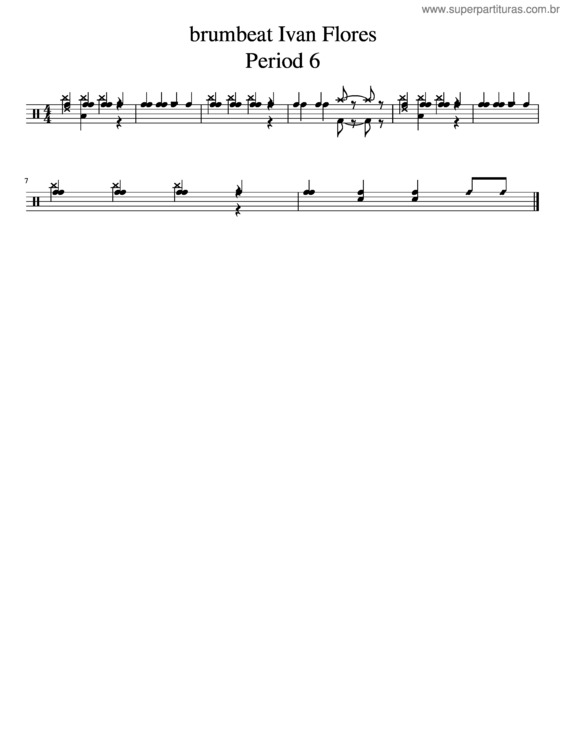 Partitura da música Brumbeat_Period_6 Ivan Flores