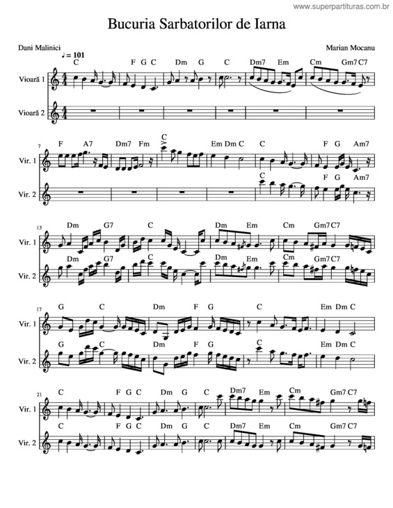 Partitura da música Bucuria_Sarbatorilor_De_Iarna 2 Viori