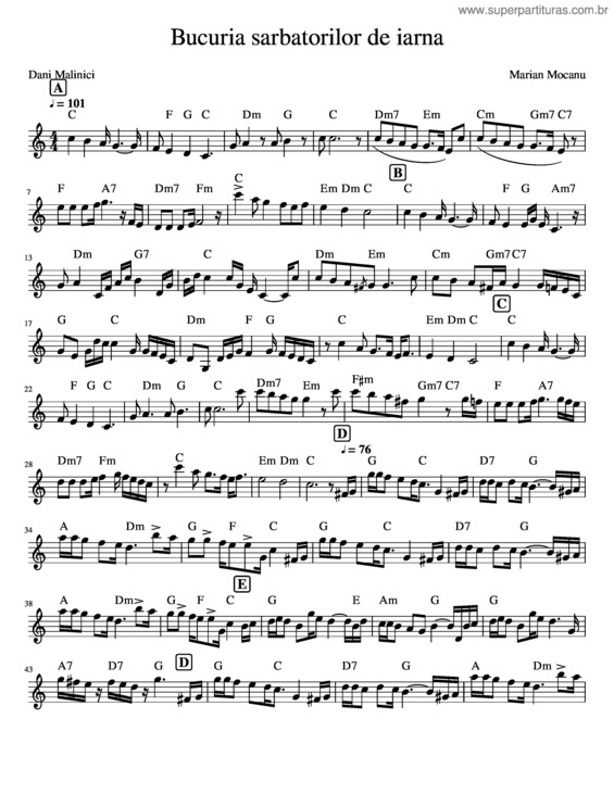 Partitura da música Bucuria_Sarbatorilor_De_Iarna
