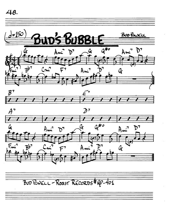 Partitura da música Buds Bubble