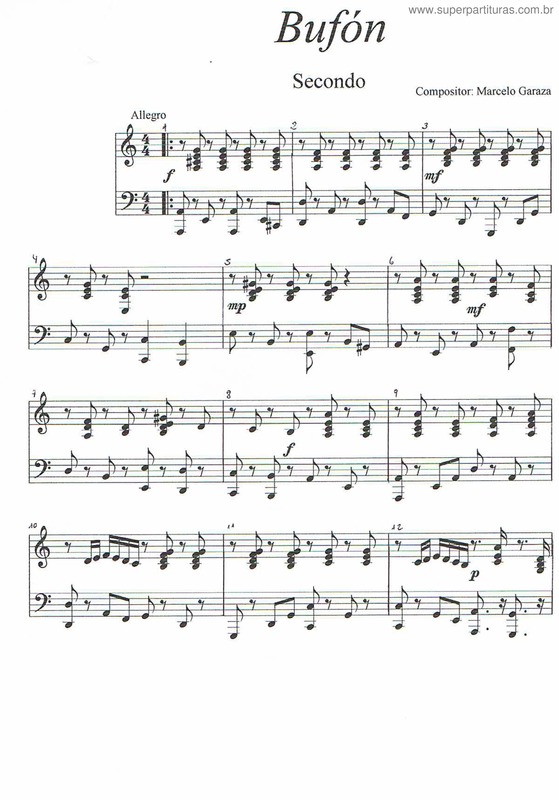 Partitura da música Bufón