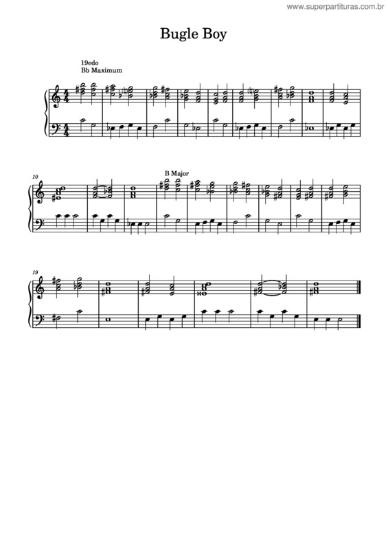 Partitura da música Bugle Boy