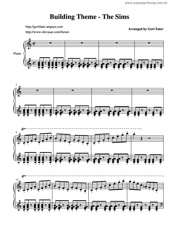 Partitura da música Building Theme 1