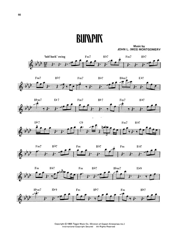 Partitura da música Bumpin