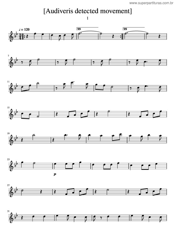 Partitura da música Bunde Trompeta
