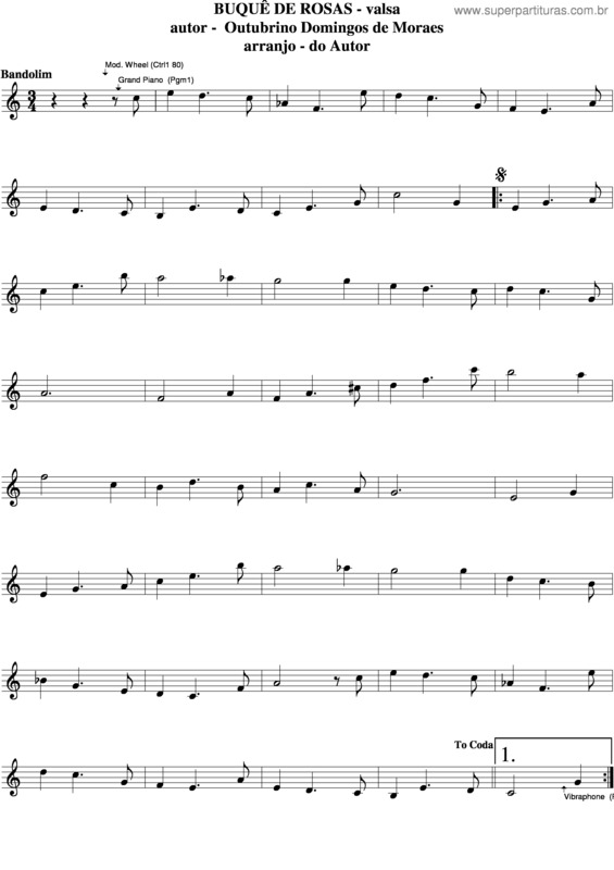 Partitura da música Buquê De Rosas v.3