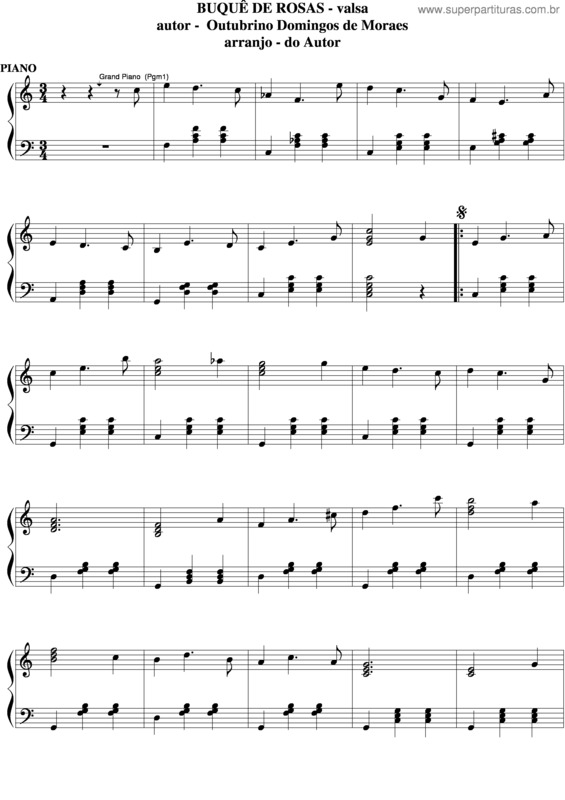 Partitura da música Buquê De Rosas v.5