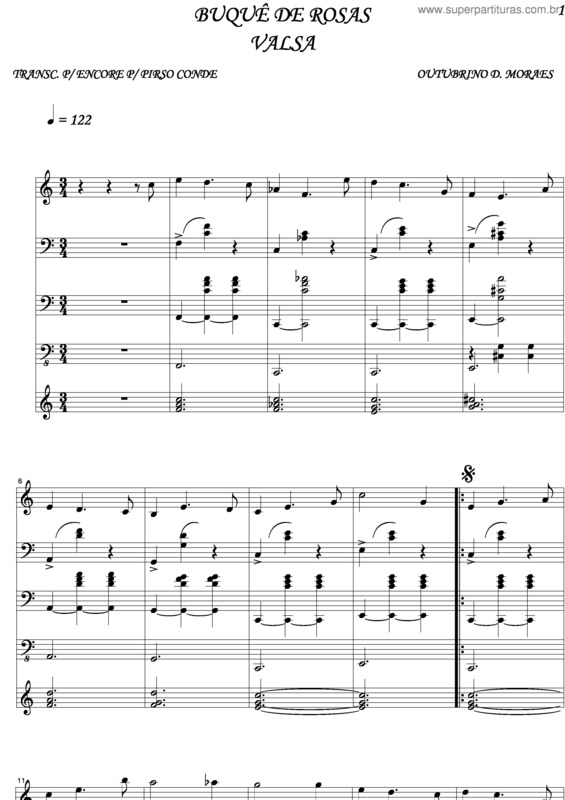 Partitura da música Buque De Rosas