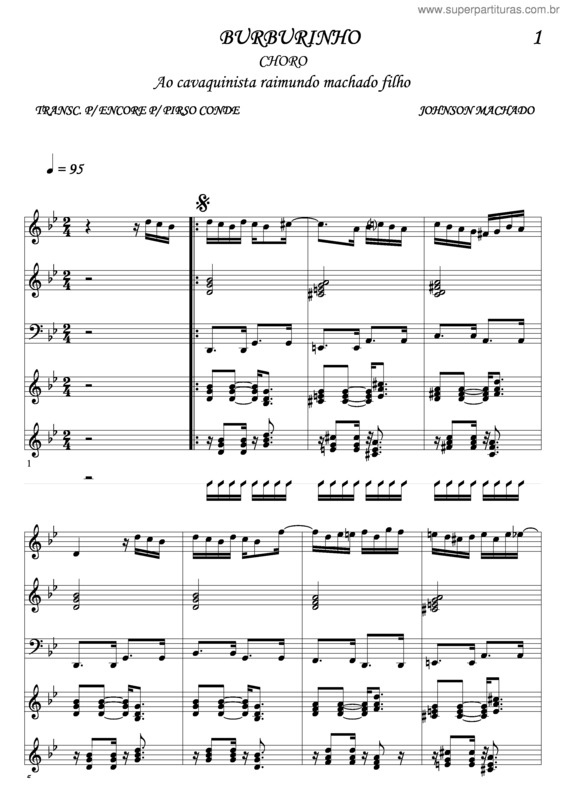 Partitura da música Burburinho v.3