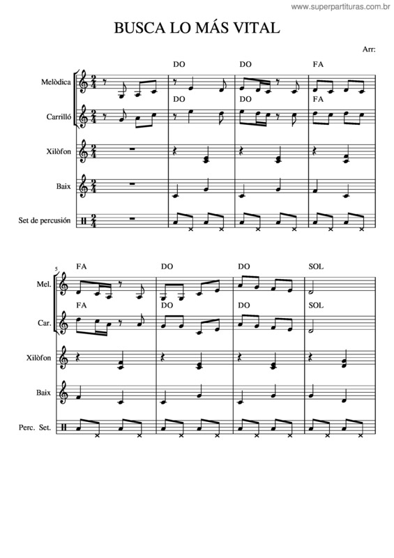 Partitura da música Busca Lo Más Vital v.2