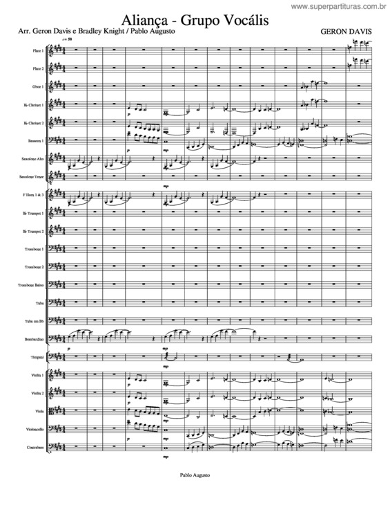 Partitura da música Busca Por Dentro – Grupo Niche Aliança – Grupo Vocális