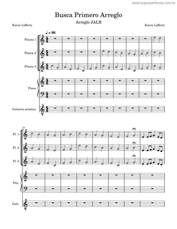 Partitura da música Busca Primero Arreglo