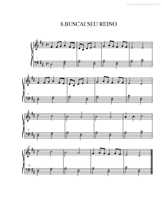 Partitura da música Buscai Primeiro o Reino de Deus