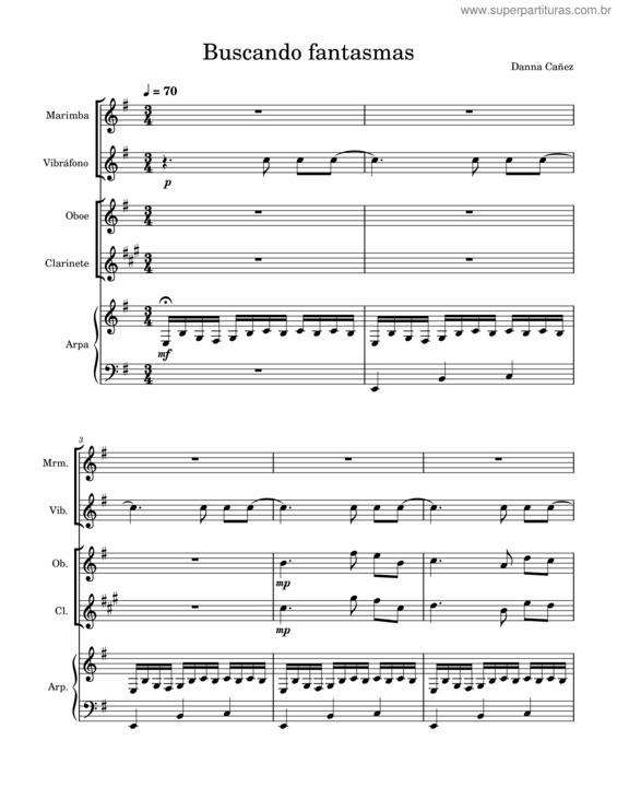 Partitura da música Buscando Fantasmas