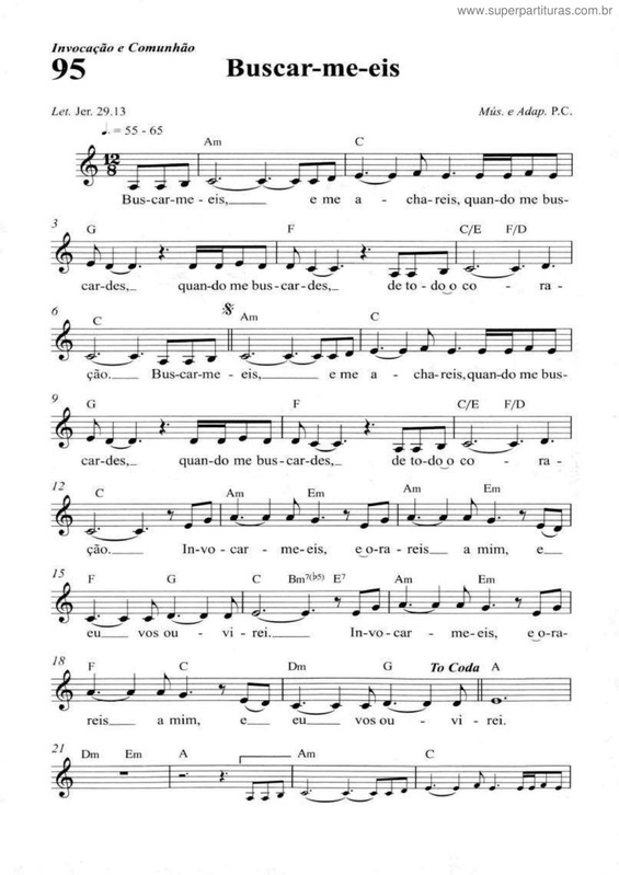 Partitura da música Buscar-Me-Eis