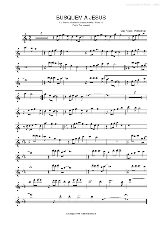 Partitura da música Busquem a Jesus