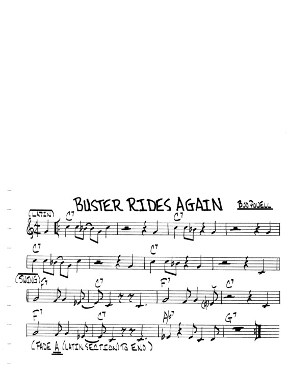 Partitura da música Buster Rides Again v.4