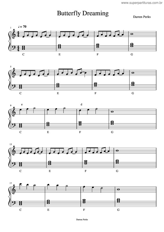 Partitura da música Butterfly Dreaming New