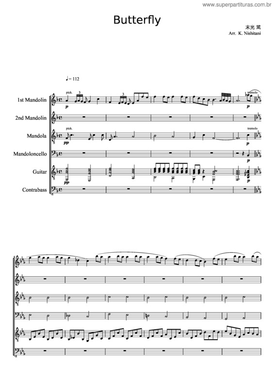 Partitura da música Butterfly v.11