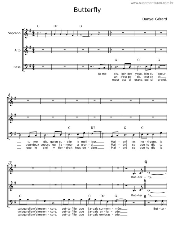 Partitura da música Butterfly v.13