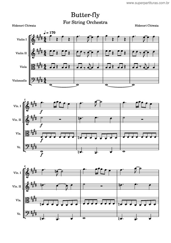 Partitura da música Butterfly v.15