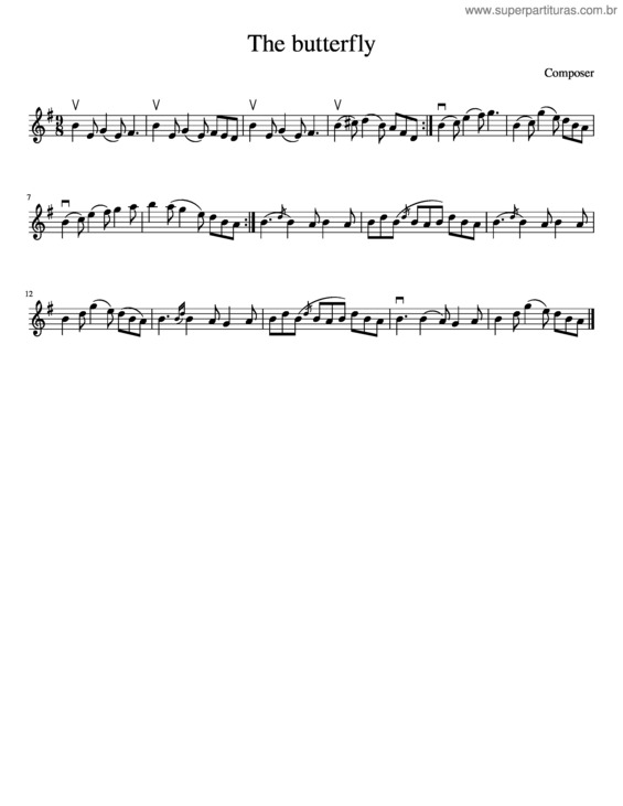 Partitura da música Butterfly v.19