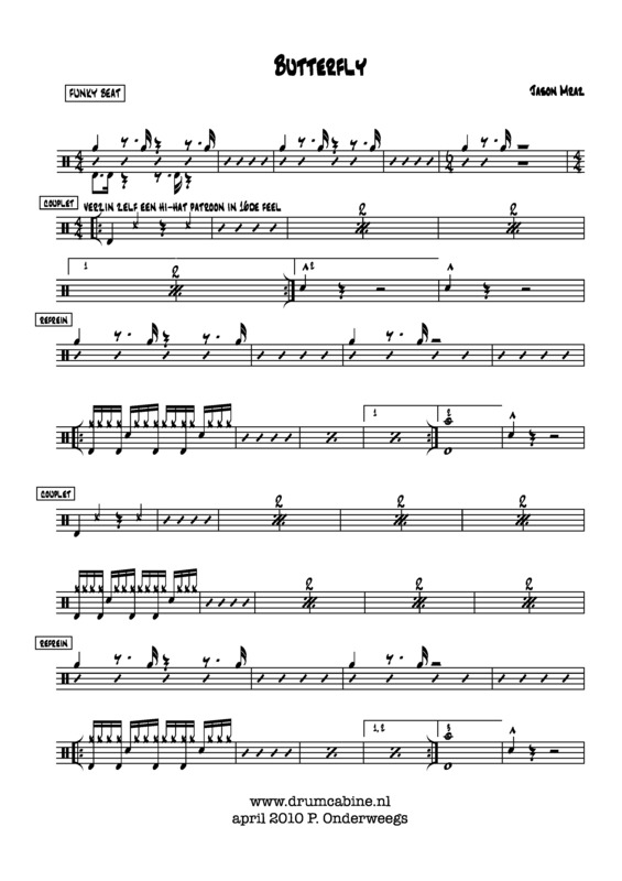 Partitura da música Butterfly v.3