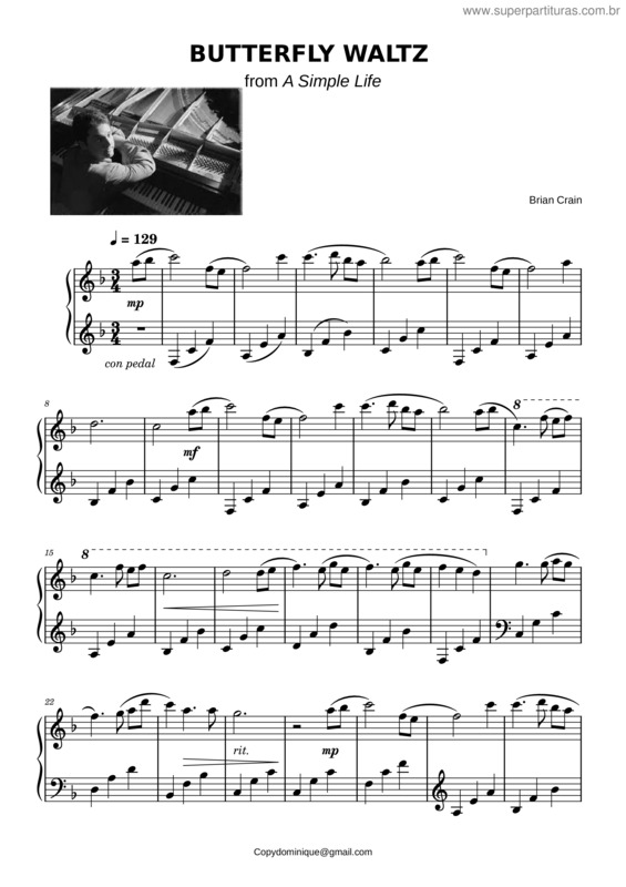 Partitura da música Butterfly Waltz v.12