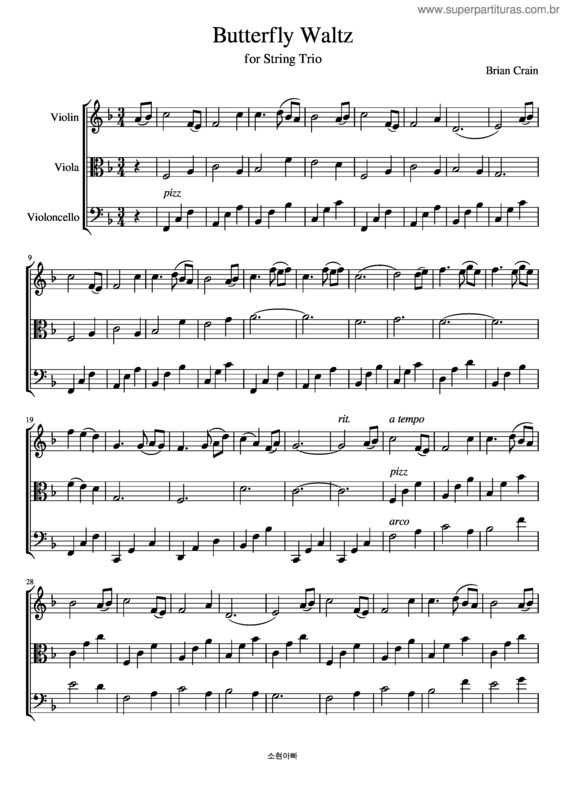 Partitura da música Butterfly Waltz v.5
