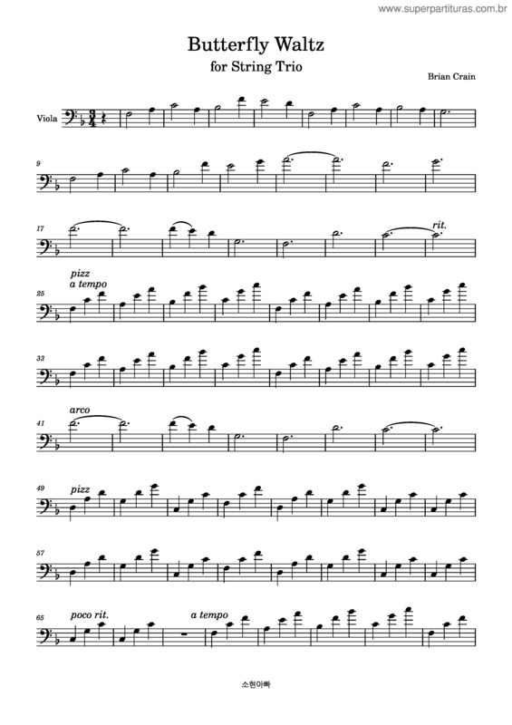 Partitura da música Butterfly Waltz v.8