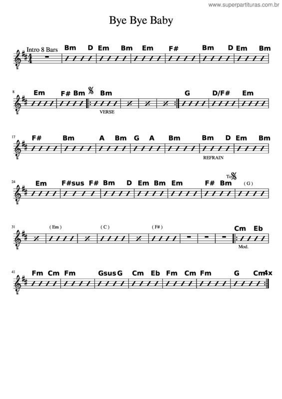 Partitura da música Bye Bye Baby v.5