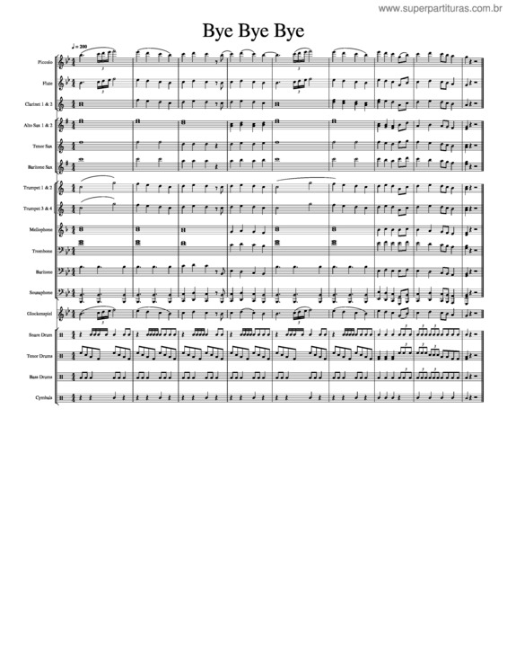 Partitura da música Bye Bye Bye v.5