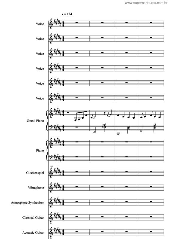 Partitura da música Bye My Friend Dx