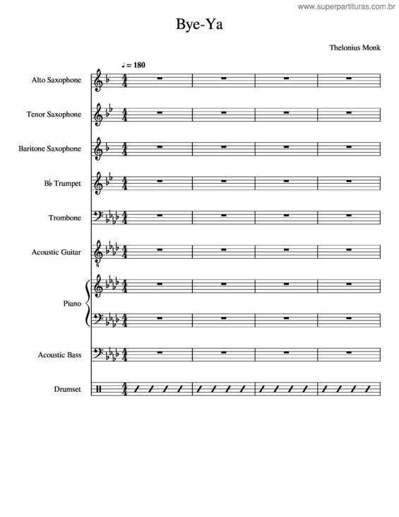 Partitura da música Bye–Ya Complete