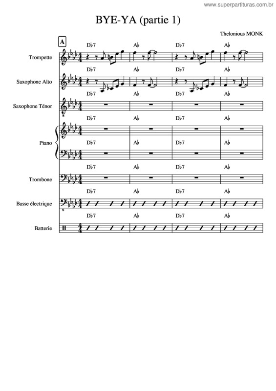 Partitura da música Bye–Ya v.2
