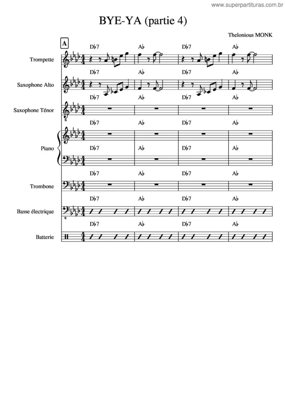 Partitura da música Bye–Ya
