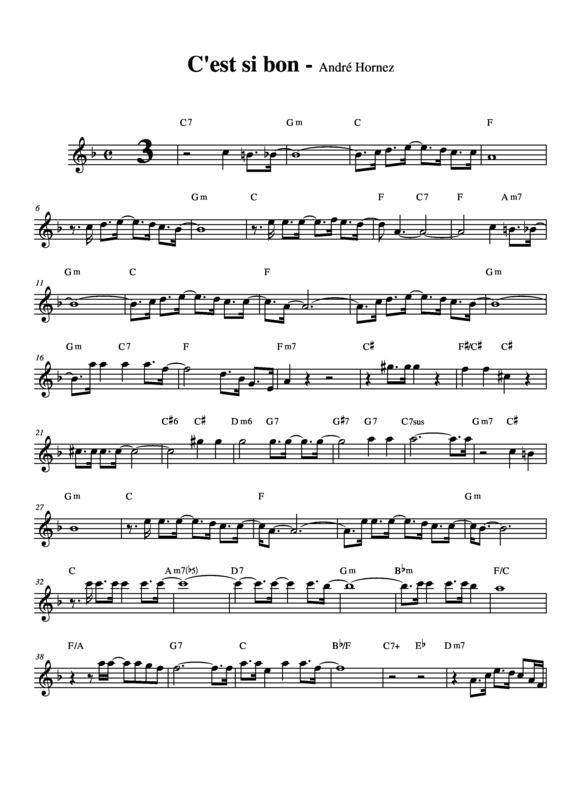 Partitura da música C´est si bon v.4