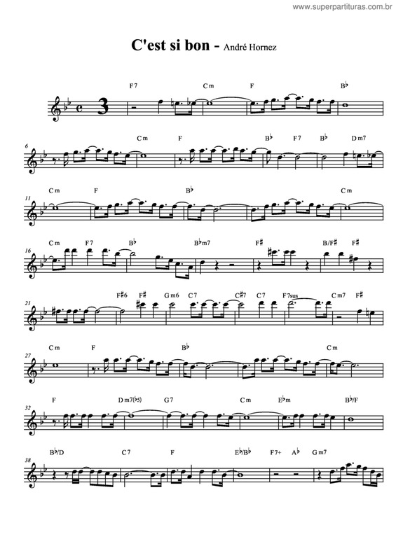 Partitura da música C'est Si Bon v.6