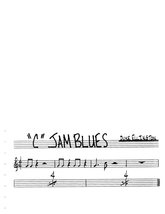 Partitura da música C Jam Blues v.7