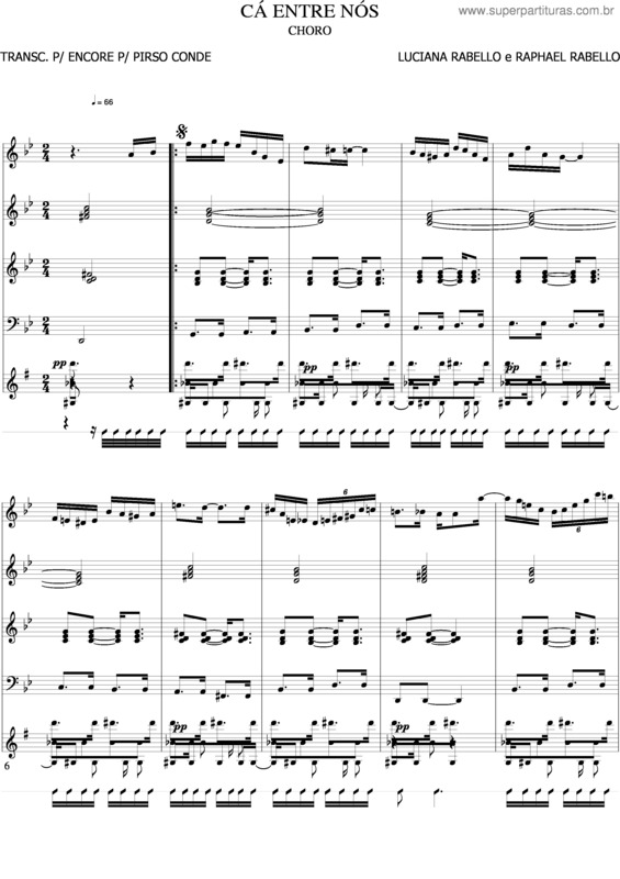 Partitura da música Ca Entre Nos