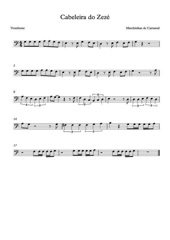 Partitura da música Cabeleira Do Zezé v.10