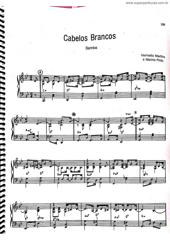 Partitura da música Cabelos Brancos v.3