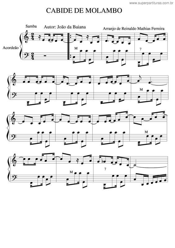 Partitura da música Cabide De Molambo