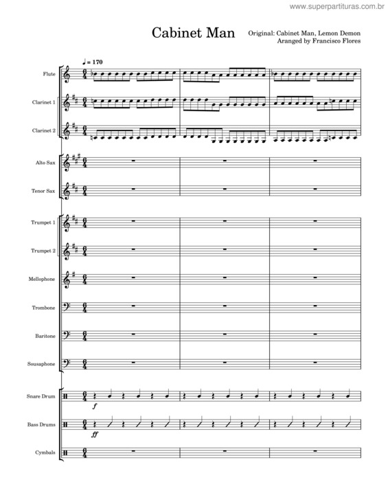 Partitura da música Cabinet Man