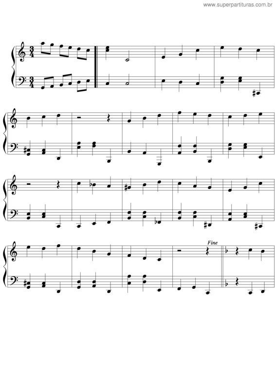 Partitura da música Cabo Verde