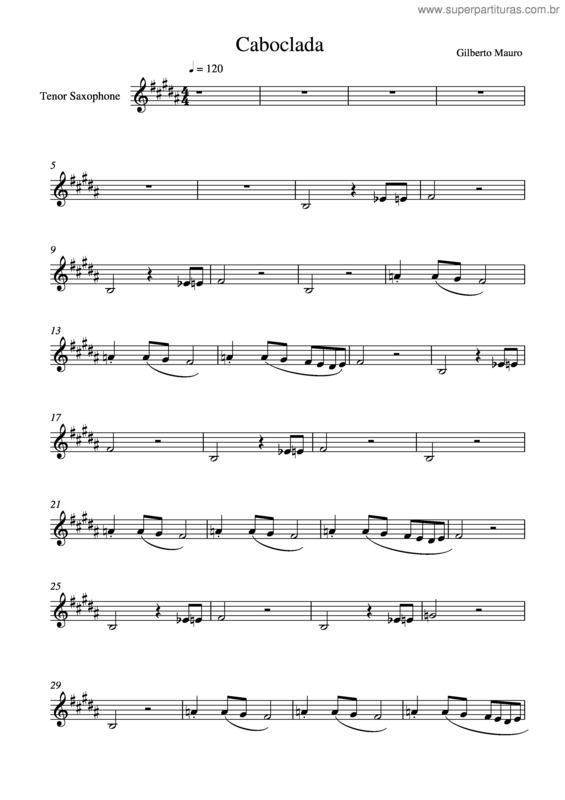 Partitura da música Caboclada v.2