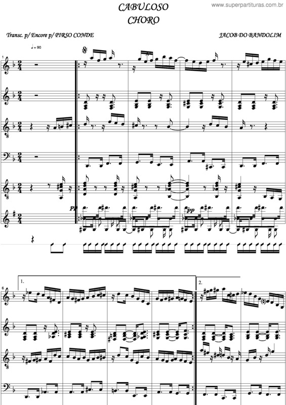 Partitura da música Cabuloso v.5