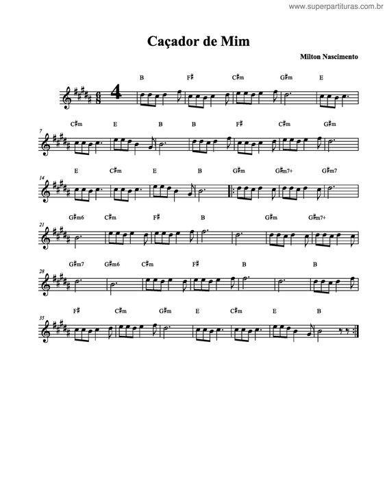 Partitura da música Caçador De Mim v.3